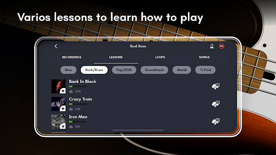Real Bass electric bass guitar Screenshot